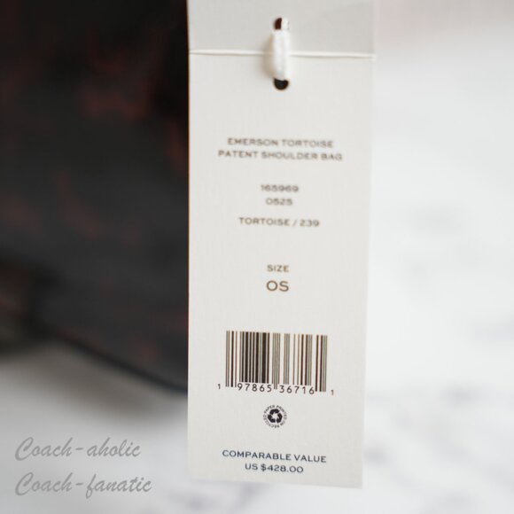 Tory Burch Emerson Tortoise Patent Leather Shoulder Bag 165969 - Picture 4 of 9